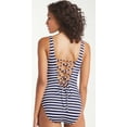 thumbnail image 2 of Tommy Bahama Brenton Stripes Laced Back One Piece TSW32711P-15096MW Navy / 16, 2 of 3