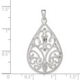 thumbnail image 2 of Sterling Silver Polished Diamond-cut Pendant, 2 of 2