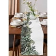 thumbnail image 4 of Ldtrchee Tropical Plants Table Runner 72 Inches, Green Forest Palm Tree Plant Leaves Bed Runner Dresser Scarves Tabletop for Indoor Outdoor Parties/Ceremony/Banquet, 13" x 72", 4 of 8