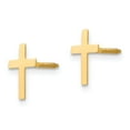 thumbnail image 2 of 14K Yellow Gold Earring Button Women'S 10 mm 6 Madi K Cross Post Earrings, 2 of 3
