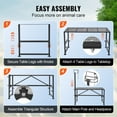 thumbnail image 5 of VEVOR Goat & Sheep Stand, 51x23 inch Livestock Stand, Metal Livestock Milking and Shearing Stand 21" to 33" Adjustable Height, with Headpiece and Nose Loop, 500lbs Loading Weight, Black, 5 of 9