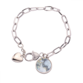 thumbnail image 1 of Shading Ink Watercolor Heart Chain Bracelet Jewelry Charm Fashion, 1 of 3
