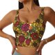 thumbnail image 1 of Fotbe Sunflower Sujetador Deportivo Largo sin Aros para Mujer con Almohadillas y Soporte Medio, Transpirable y Absorbente, Camiseta Tipo Chaleco o Tank Top-X-Large, 1 of 8