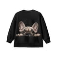 thumbnail image 5 of Xoenoiee French Bulldog Print Girls Oversized Sweatshirts Casual Long Sleeve Crewneck Side Slit Tops 2025 Fall Loose Pullover Sweatshirt, 7-8 Years, 5 of 7