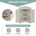 thumbnail image 5 of 2025 New Bathroom Corner Storage Cabinet, Triangle Storage Cabinet with Adjustable Shelves, Freestanding Cabinet Organizer for Bathroom Living Room Kitchen, 5 of 8