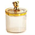 thumbnail image 1 of Storage Acrylic Storage Cute Bear for Cotton Swabs Box amber, 1 of 5