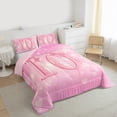 thumbnail image 3 of Homewish Cute Loves Pattern Queen Comforter Set,Fifth Birthday Bedding Sets,Pink Number 10 Bedding Comforter Set For Teens,Ultra Soft Home Decor Reversible,3-Piece, 3 of 8