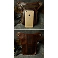 thumbnail image 2 of Le'aokuu Mens Genuine Leather Motorcycle Waist Pack Messenger Shoulder Drop Leg Bag, 2 of 4
