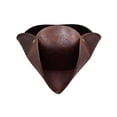 thumbnail image 3 of Sombrero con forma de tricornio pirata Nicky Bigs Novelties, marrón envejecido, 3 of 6