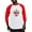 Red/White, variant on CafePress - Triangle Coat Of Arms Baseball Jersey - Cotton Baseball Jersey, 3/4 Raglan Sleeve Shirt