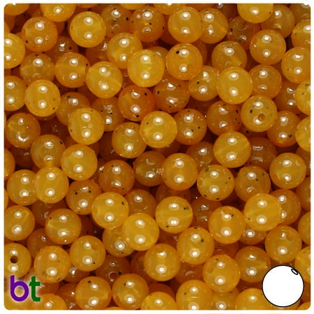 - BeadTin Amber Transparent 8mm Round Craft Beads (300pcs)