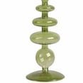 thumbnail image 4 of Decorative Glass Candle Holder for Taper Candles - Modern Candlestick Holder with Disc and Sphere Design for Table Decor - Pair with Gold Centerpieces for Tables and Living Room Display - 11", Green, 4 of 10