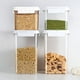 thumbnail image 3 of MGEZCOO - Juego de recipientes herméticos para almacenar alimentos: botes de plástico sin BPA con tapa, 4 piezas para organizar y almacenar alimentos en la despensa, ideales para cereales,, 3 of 6