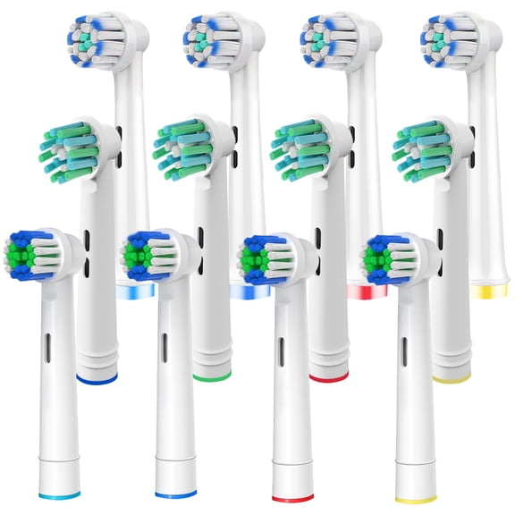 GENKENT Replacement Toothbrush Heads for Oral-B, 12 Pack 3 Types Precision Brush Heads Refill Compatible Oral B Braun Electric Toothbrush