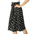 thumbnail image 5 of MODA NOVA Juniors Belted Elastic Waist Vintage A-Line Midi Skirt, 5 of 6