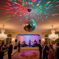 thumbnail image 3 of Yescom 16" Large Disco Ball with Motor Rotating 6RPM 18 RGBW LED Lights for 70s 80s Party Wedding Event Holiday Decor, 3 of 8