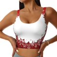 thumbnail image 2 of Picia Winter Christmas Snowflake Sports Bra for Women,Padded Strappy Sports Bras Medium Support Yoga Bra with Removable Cups,Running Yoga Bra-XX-Large, 2 of 9