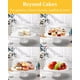 thumbnail image 5 of Soporte de porcelana para tartas de 12 pulgadas, soporte redondo para postres, soporte para cupcakes para fiestas de cumpleaños, bodas, baby shower y otros eventos, color blanco (con tapa), 5 of 6
