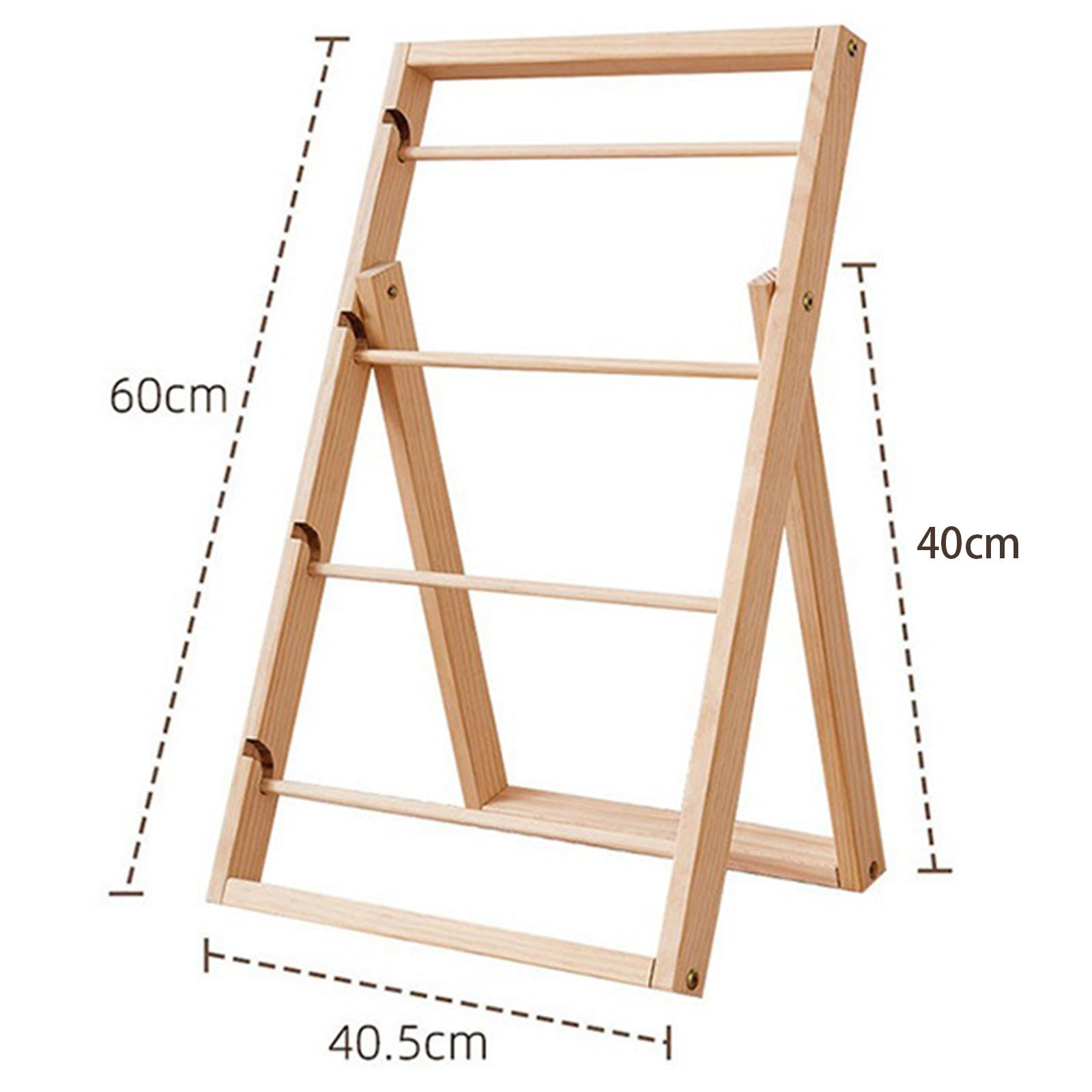 Wooden Ribbon Organizer Storage Rack Craft Holder Large Capacity Wood Material for Craft Room Use