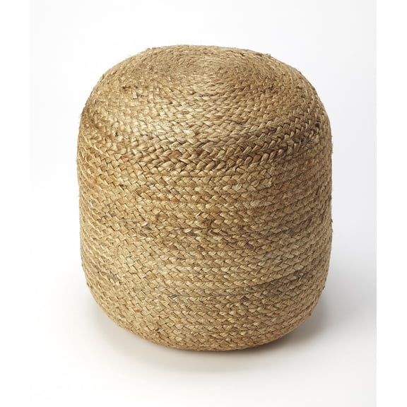 Bohemian Bullet Jute Pouf Ottoman