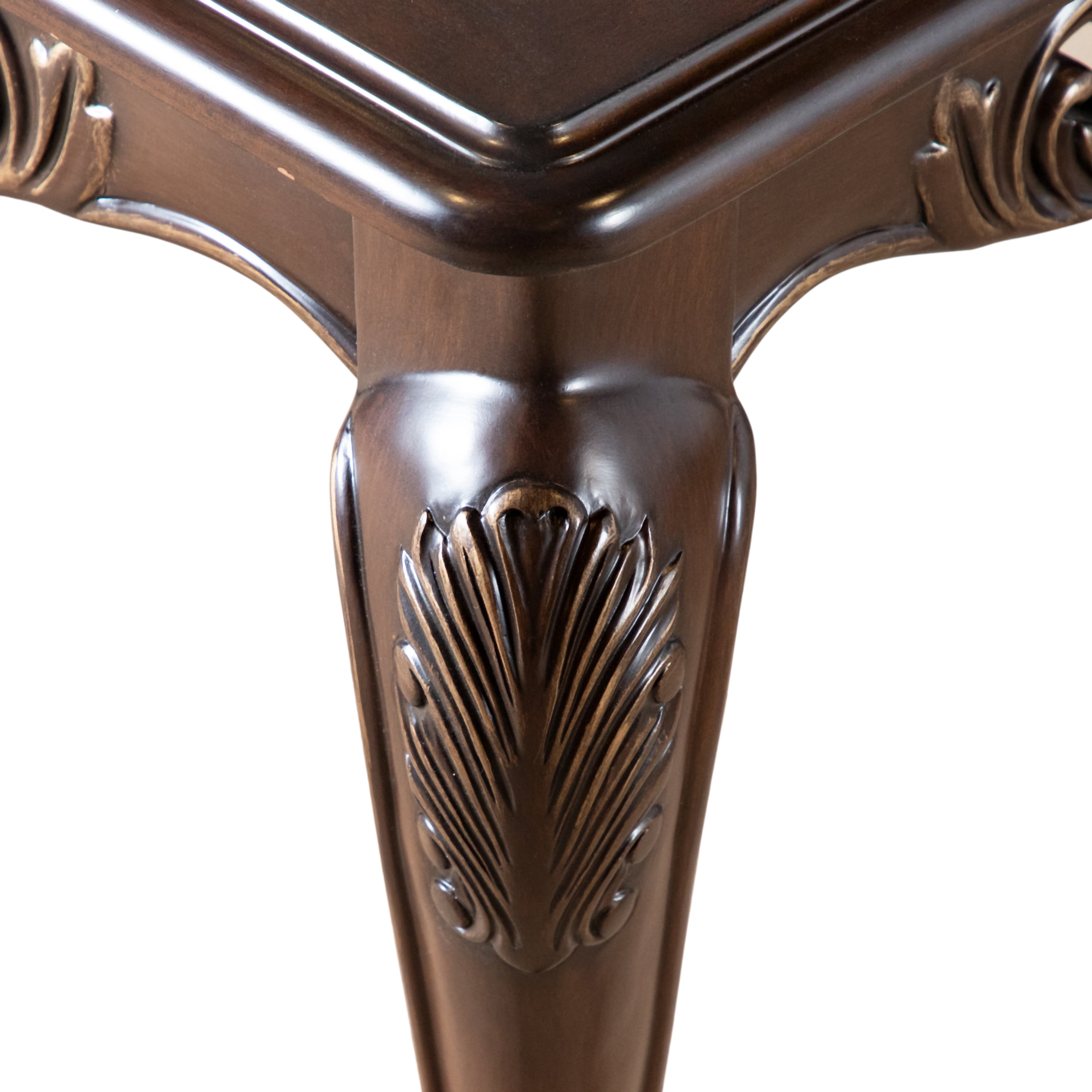 Furniture of America Emmell Traditional Solid Wood End Table, Cherry