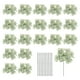 thumbnail image 1 of 20 juegos de cabezas de flores de hortensia artificial con tallos, flores falsas de seda para ramo de mesa de hogar de boda, verde oscuro, 1 of 7