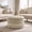 Khaki, variant on WUTUTUEE Upholstered Ottoman with Fringe Trim, Tufted Cushion, Wooden Legs and Safety Support Hinge
