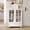 White, variant on Leumius Minimalist White Buffet Cabinet with Double Glass Doors and Drawer, Modern Wooden Storage Sideboard Cupboard for Living room Dining Room Hallway Entryway