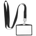 thumbnail image 1 of 1 Set of ID Card Holder Card Sleeve Bus Card Holder Work Card Protector Hanging Card Case, 1 of 9
