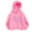 Pink, variant on Qingpeng Girl's Cute Hoodie Heart Print Front Pocket Sweatshirts Drop Shoulder Casual Pullovers for Kid's Fall Outfits