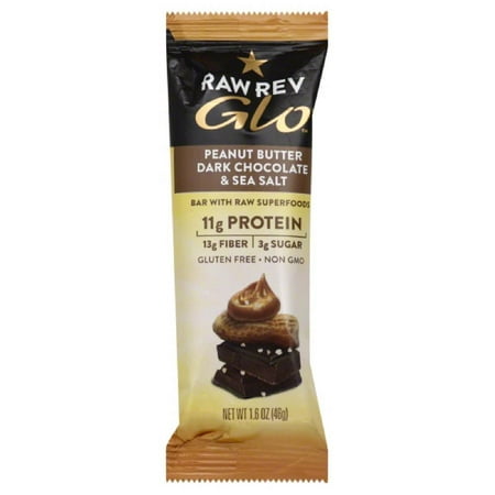 Raw Revolution Peanut Butter Dark Chocolate & Sea Salt Bar, 1.6 Oz (Pack of