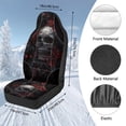 thumbnail image 7 of Uorisanigo Rose Skull Car Seat Covers Front Seats Only Universal High Back Bucket Seat Cover Fit for Vehicles, Auto, Suvs, Trucks, Sedans, Vans, Cars, Set of 2, Coral Velvet Fabric, 7 of 7