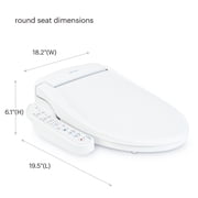 Brondell Swash SE400 Bidet Seat with Sidearm, Dryer and Stainless Steel Nozzle, Elongated White