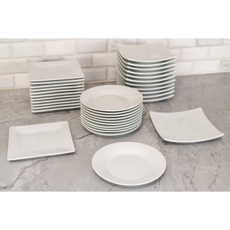 10 Strawberry Street 6" Square Ceramic Appetizer Plates, Set of 12 photo 4