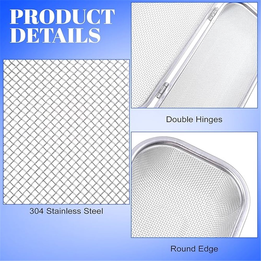 Dishwasher Chopstick Basket for Small Items, Stainless Steel Utensil Holder for Dishwasher with Mesh Design, Replacement Silverware Organizer (10.4" L x 4.5" W x 3" H)