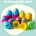 thumbnail image 2 of Joyfy Printed Easter Eggs 24 Pcs 3.15", Plastic Fillable Easter Eggs in Bulk, Empty Colorful Eggs for Easter Hunts,Classroom Prize Supplies, Party Favors,Party Supplies, 2 of 8