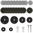 thumbnail image 2 of Cutting Wheel Set - 32Pcs Resin Cutting Disc Set  Sharp HSS Circular Saw Blade Kit  Rotary Tool Accessories with Spindles  for Wood Plastic Metal Stone Glass, 2 of 10