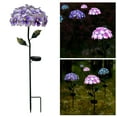 thumbnail image 4 of Luz de jardín solar Perfecl con estacas de hortensias LED púrpura 61x17cm, 4 of 8