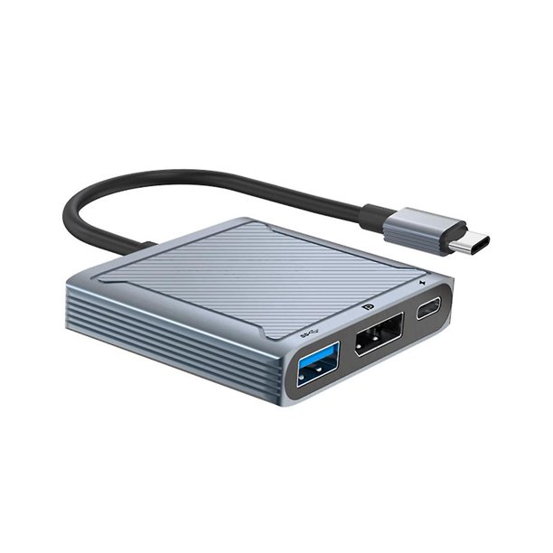 Adaptador de concentrador 3 en 1 Extensor de carga Concentrador de puerto de pantalla 8k 60hz para Air Pro