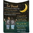 thumbnail image 1 of LHSHID Custom Blanket to My Best Friend You are Irreplacable You are One of Those People Who Make My Life Better Lightweight Blanket for Couch Gift for Best Friend Bestie, 1 of 4