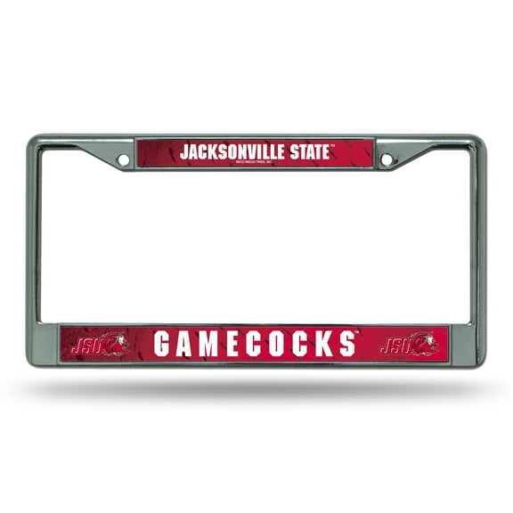 Jacksonville State University Gamecocks NCAA Chrome Metal License Plate Frame