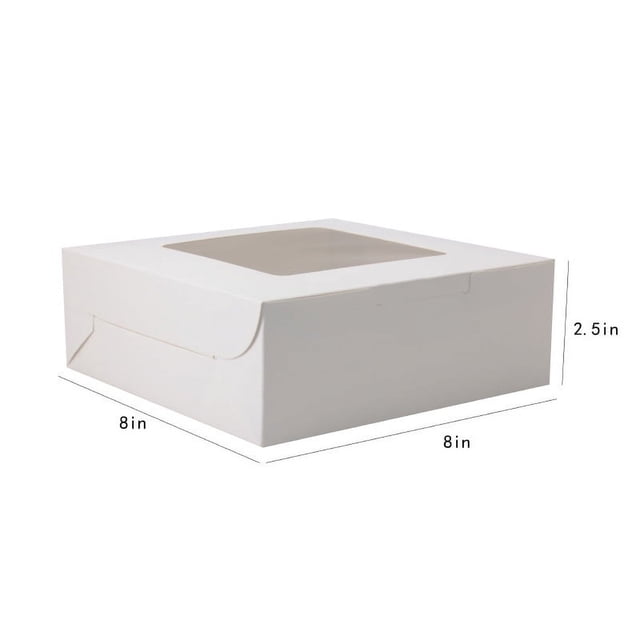 Caja de pastelería, embalaje para postres, tartas, cartón blanco, caja de cartón Kraft