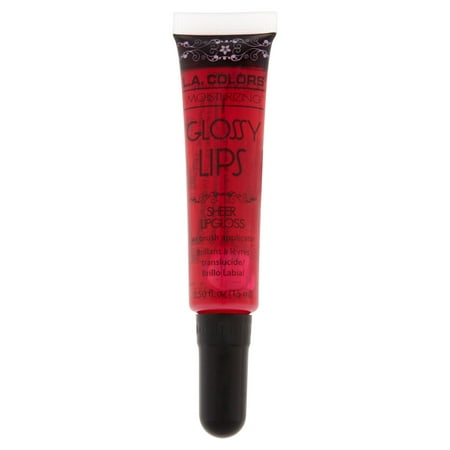 L.A. Colors Glossy Lips Sheer Lipgloss, Cherry