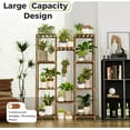 thumbnail image 2 of Bamworld Plant Stand Indoor Outdoor Hanging Plant Shelf ,Wood Flower Stand Tall Large Flower Holder for Living Room, Patio, Balcony, Brown, 2 of 6