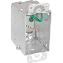 3 x 2 x 2.75 in. Steel Metallic 1-Gang Switch Box with NMSC Clamps & Plaster Ears
