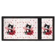 thumbnail image 4 of Chririnla Cat Rose Heart Print Children's Wallet for Outdoor, Polyester Little Boys Wallet with Slim Lightweight Trifold Card Holders, 4 of 6