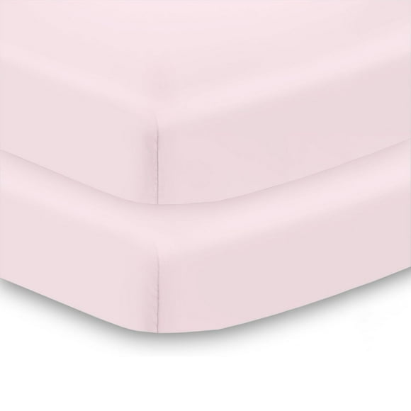 BreathableBaby All-in-One Fitted Sheet & Waterproof Cover, For 38” x 24"/97 x 61 cm Mini Crib Mattress (2-Pack)