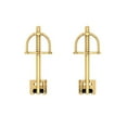 thumbnail image 4 of 14K Solid Gold Screw Back Stud Earrings for Women | 0.42 cttw Round Cut Natural Onyx | Yellow Gold, 4 of 5