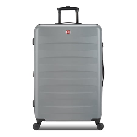 SWISSGEAR Stride Hardside Large Checked Spinner, Charcoal Gray