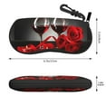 Sigee Red Wine Rose for Soft Eyeglass Cases for Women and Men Zipper